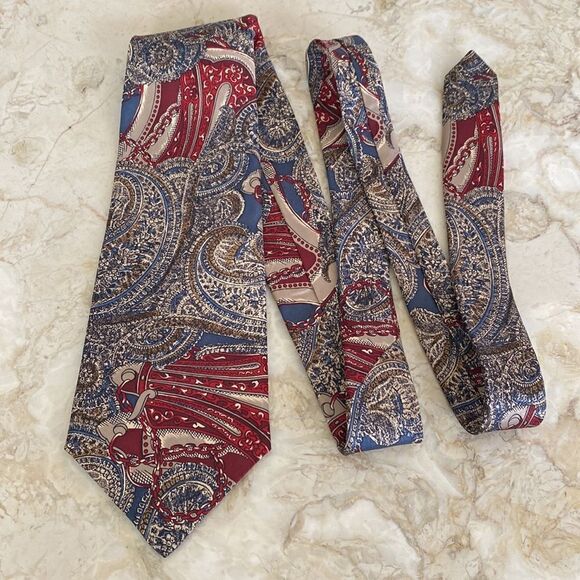 Christian Dior 100% Silk Multi Colour Print Tie Vintage - Picture 5 of 9